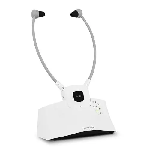Produktbild: TechniSat STEREOMAN ISI 3 - kabelloser Stereo-Funkkopfhörer für Fernseher und Musikanlagen mit Dockingstation, weiß