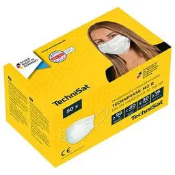 Produktbild: TechniSat TECHNIMASK M2 R (Medizinische Gesichtsmaske Typ IIR, 98% Bakterielle Filterleistung, Mund- und Nasenbedeckung Made in Germany) 50 Stück