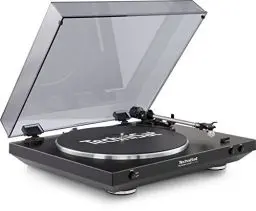 Produktbild: TechniSat TECHNIPLAYER LP 200 - Vollautomatik-Plattenspieler (mit USB-Ausgang und Digitalisierungsfunktion, Drehzahl: 33/45 U/min, Riemenantrieb mit Aluminium-Plattenteller), schwarz
