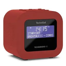 Produktbild: TechniSat TECHNIRADIO 40 - DAB+ Radiowecker (DAB, UKW, Wecker mit zwei einstellbaren Weckzeiten, Sleeptimer, Snooze-Funktion, dimmbares LCD Display, USB Ladefunktion) rot