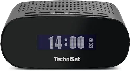 Produktbild: TechniSat TECHNIRADIO 50 - Kompakter Radiowecker (DAB+, UKW Wecker mit großem LCD-Display, Dual-Alarm, Kopfhöreranschluss, 1 Watt, USB-Netzteil) schwarz