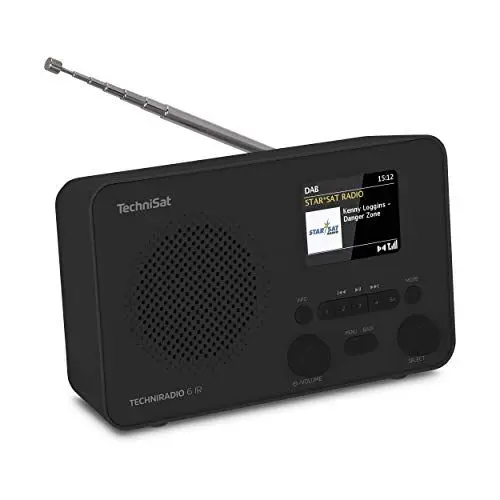 Produktbild: TechniSat TECHNIRADIO 6 IR – portables Internetradio (DAB+, UKW, WLAN, Bluetooth, Farbdisplay, Wecker, Favoritenspeicher, 3 Watt RMS) schwarz