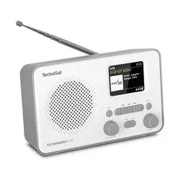 Produktbild: TechniSat TECHNIRADIO 6 IR – portables Internetradio (DAB+, UKW, WLAN, Bluetooth, Farbdisplay, Wecker, Favoritenspeicher, 3 Watt RMS) weiß/grau