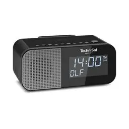 Produktbild: TechniSat VIOLA CR 1 – DAB+ Radiowecker mit Wireless Charging (UKW, Zwei Wecktimer, Snooze, Sleeptimer, USB-Ladefunktion, Kopfhöreranschluss, 3.3 Watt, Display 3.5 Zoll, Netzteil) schwarz