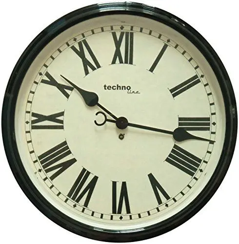 Produktbild: techno line WT 7050 Quarz Wanduhr 50cm x 13cm Schwarz