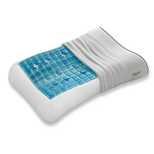Produktbild: Technogel® Anatomic Curve Orthopädisches Nackenstütz-Kopfkissen – Patentiert, Schadstofffrei & Zertifiziert - HWS-Gel-Kissen für Rücken-&Seitenschläfer inkl. Kissenbezug 66x40x13cm
