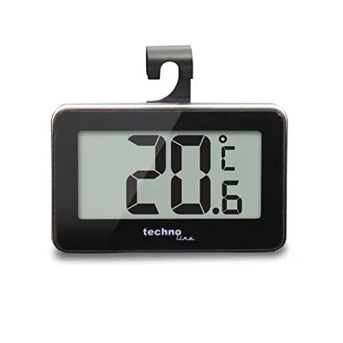 Produktbild: Technoline Kühlschrankthermometer WS 7012, schwarz-silber, 6,6 x 1,0 x 4,2 cm