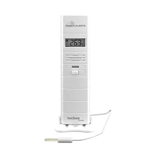 Produktbild: techno line MA 10300 Thermo-/Hygrosensor mit Kabelsonde, weiß