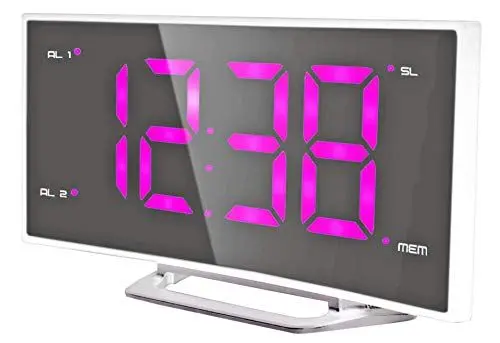 Produktbild: Technoline WT460 pink 2 x Weckalarm, 10 Speicherplätze für Radiosender, Display 2-stufig dimmbar, Kunststoff, weiß, 171 x 87 x 40 mm