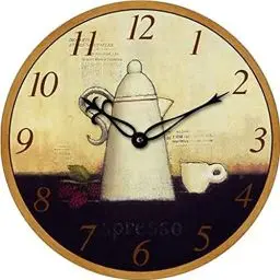 Produktbild: Technoline, WT 1013 Wanduhr, Ø 34cm, Kaffeekanne-Design