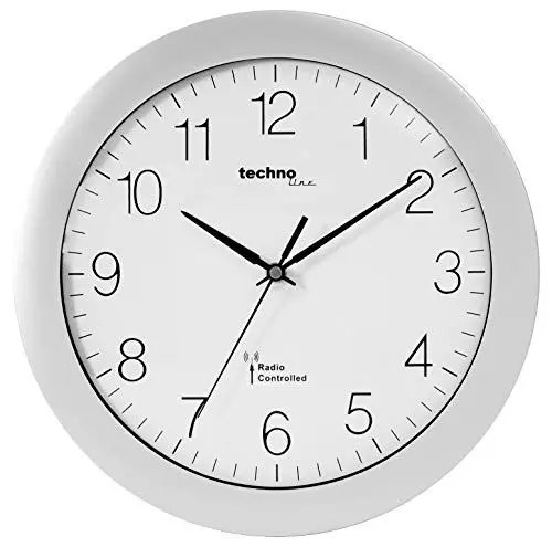 Produktbild: Technoline, WT 8000 Funk-Wanduhr, Ø 30cm, Silber