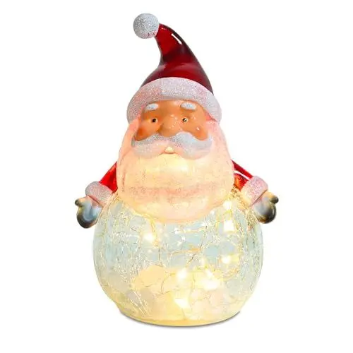Produktbild: TECHSHARE Leuchtende Weihnachtsmann-Dekoration, Geeignet für Weihnachtliche Fensterbank Deko, Weihnachtsdeko Innen, Einzigartiges Geschenk für Freundin, Mama, Frauen, Ehefrau