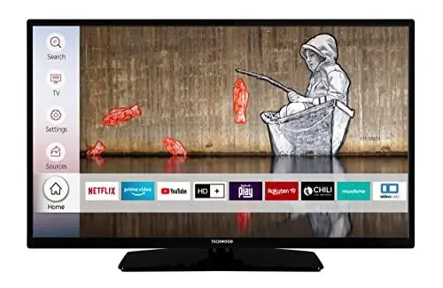 Produktbild: Techwood H32TS550S 32 Zoll Fernseher/Smart TV (HD Ready, HDR, Triple-Tuner) - Inkl. 6 Monate HD+ (2023)