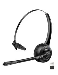 Produktbild: TECKNET Bluetooth Headset mit Mikrofon & USB Dongle, kabelloses PC Headset, Rauschunterdrückung und Freisprechen Chat Headset für Computer, Callcenter, Telefonkonferenzen, Super Leicht, Ultra Komfort