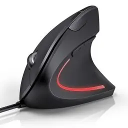 Produktbild: TECKNET Ergonomische Maus mit USB Kabel, 6400 DPI 6 Tasten Vertikale Maus, Optische Computermaus mit LED-Beleuchtung, Vertical Ergonomic Optical PC Mouse für Windows und Mac OS