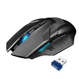 Produktbild: TECKNET Kabellose Gaming Maus, 2,4 GHz Wireless Gamer Maus 8 Tasten, 4800 DPI, 20 Millionen Klicks, Wireless Mouse, Ergonomische Optische Maus für PC/Mac/Laptop