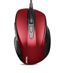 Produktbild: TECKNET Maus mit Kabel, Computermaus mit 6 Tasten, 6400 DPI, Ergonomisches Optical Business Kabelgebundene Maus für PC, Laptop, USB-Kabel 150 cm