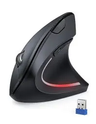 Produktbild: TECKNET Wireless Vertikale Ergonomische Maus, 4800 DPI 5 Tasten Kabellose Optische Maus, 2.4G USB Vertical Ergonomic Optical Mouse Kabellos für Windows und Mac OS