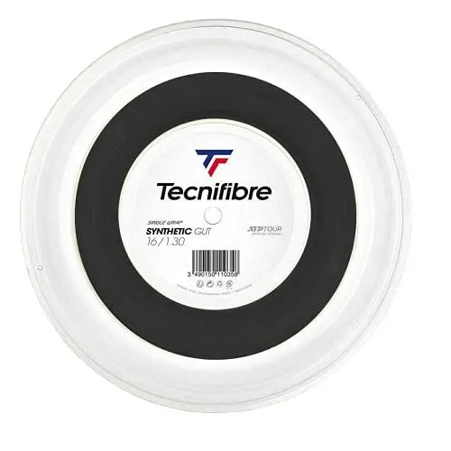 Produktbild: Tecnifibre Unisex – Erwachsene Rolle 200M Synthetic GUT 1.30 Tennissaiten, Schwartz, 1.30mm