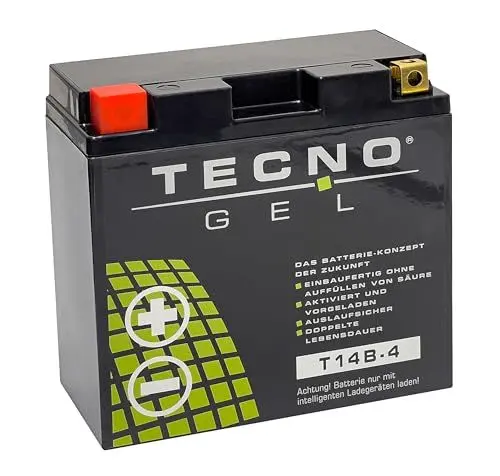 Produktbild: TECNO-GEL QUALITÄTS MOTORRAD BATTERIE für YT14B-4 / YT14B-BS f. YAMAHA XJR 1300 RP06/RP10/RP02