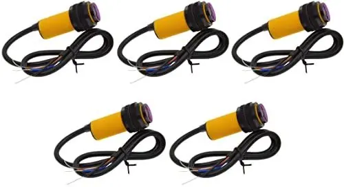 Produktbild: TECNOIOT 5 Stück E18-D80NK Infrarot-Hindernisvermeidung Optoelektronischer Sensor Näherungsschalter
