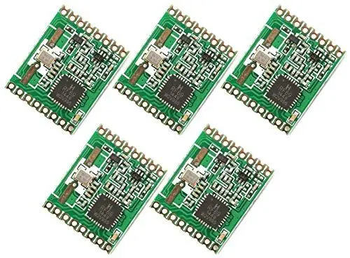 Produktbild: TECNOIOT 5 Stück RFM69HW 433 MHz + RFM12B HopeRF Wireless Transceiver RFM69HW-433S2