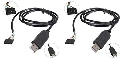 Produktbild: TECNOULAB 2 Stück 6-Pin FTDI FT232RL USB zu Seriell Adaptermodul USB zu TTL RS232 Kabel