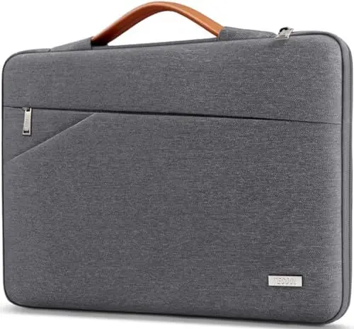 Produktbild: TECOOL 14 Zoll Laptop Tasche Hülle Laptoptasche für 14 Zoll Lenovo HP Dell Acer Asus Notebook Chromebook, Tasche 15,3 MacBook Air M4 M3 M2 Wasserdicht Notebooktasche Stoßfestes Schutzhülle,Dunkelgrau