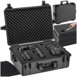 Produktbild: tectake® Kamerakoffer, Universalkoffer, Outdoor Box wasserdicht als Transportkoffer, Hardcase zur Lagerung von Kamera, Beamer klein, Foto Aufbewahrungsbox, LxBxH: 56 x 42 x 21 cm