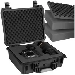 Produktbild: tectake® Universalbox, Fotokamera Koffer, leer, mit Schaumstoff, wasserdichte abschließbare Box für Foto, Kamera Koffer Hardcase, Aufbewahrungsbox, als Waffenkoffer oder Werkzeugkoffer - L