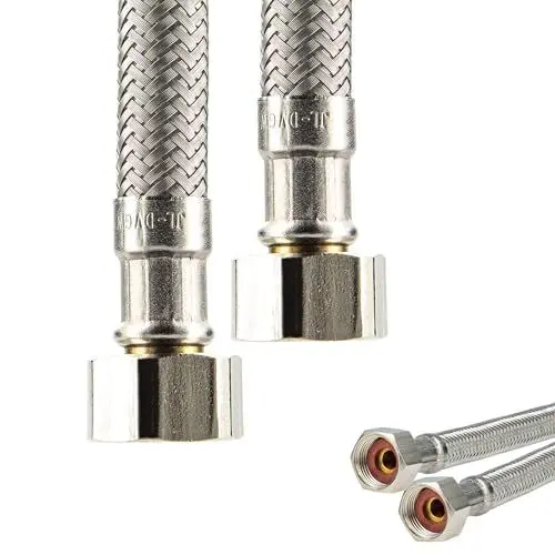 Produktbild: tecuro - Sanitär Anschlussschlauch Verbindungsschlauch Verlängerung - 3/8 Zoll ÜWM x 3/8 Zoll ÜWM - Länge 300 mm - KTW-A-DVGW - 70080300