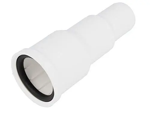 Produktbild: tecuro Übergangs-Reduzierstück Ø 32/40/50 mm - Länge 130 mm, für Geruchsverschluss, inkl. 2 O-Ringe, Kunststoff weiß - Wand- und Siphonanschluss