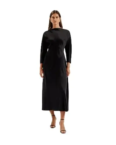 Produktbild: Ted Baker Damen WMD-AVELLI-Curve Seam Detail Midi Dress Kleid für besondere Anlässe, Black, 40