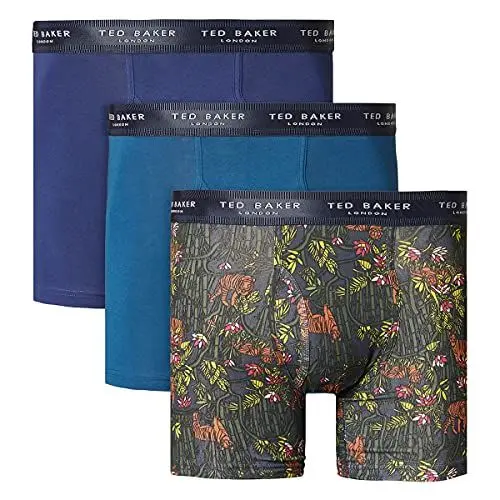 Produktbild: Ted Baker Herren 3-Pack Boxer Slips - Medieval Blau/Gibraltar Sea/Marine - S