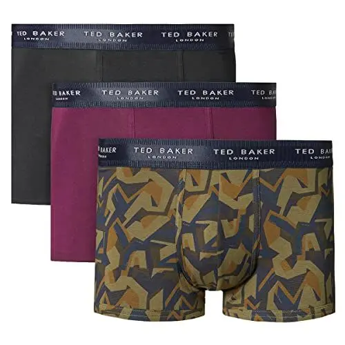Produktbild: Ted Baker Herren 3er-Pack Boxer Briefs - Schwarz/Violett/Olive - S