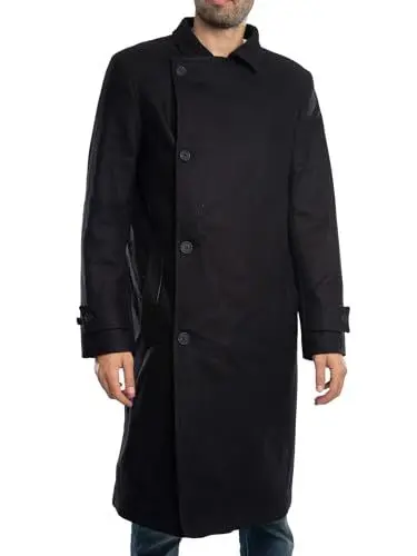 Produktbild: Ted Baker Herren Radford – Trichtermantel aus Wollwickel, Schwarz, L