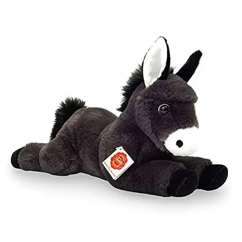 Produktbild: Teddy Hermann 90266 Esel liegend 34 cm, Kuscheltier, Plüschtier mit recycelter Füllung