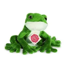 Produktbild: Teddy Hermann 92020 Frosch 15 cm, Kuscheltier, Plüschtier mit recycelter Füllung