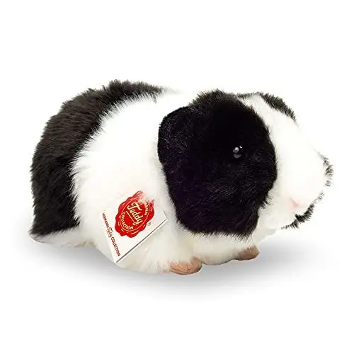 Produktbild: Teddy Hermann 92650 Meerschweinchen schwarz/weiß 15 cm, Kuscheltier, Plüschtier mit recycelter Füllung
