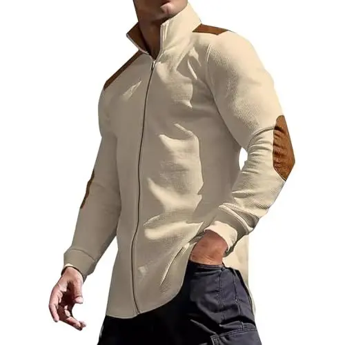 Produktbild: Teddy Jacke Für Männer Herren Jacke 3 In 1 Steppjacke Herren Ohne Kapuze Strickjacke Herren Fliegerjacke Herren Laufjacke Herren For Men Jacket Wintermantel Herren Lang