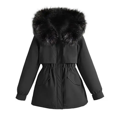Produktbild: Warme Süße Winterjacke Überwindet Den Winter Aus Plüsch Und Dicker Baumwollkleidung. Baumwolljacken für Damen Arbeitskleidung Und Mäntel Anorak