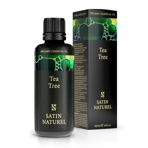 Produktbild: Teebaumöl 100% Naturreines Ätherisches Öl aus Blättern vom Teebaum 100ml - Gegen Pickel, Akne, Warzen, Hautunreinheiten - Für Unreine Haut, Gesicht, Kopfhaut & Haare - Aromatherapie - Made in Germany