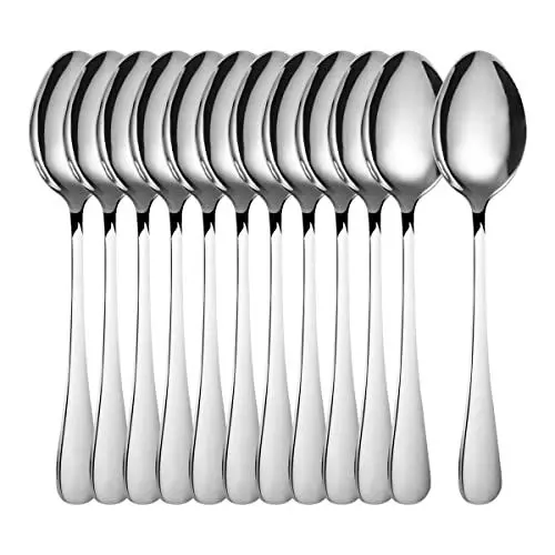 Produktbild: Teelöffel Kaffeelöffel Kleine Löffel 12 Stück, Edelstahl Besteck Set 12 Personen, GrößE 5.5 inch (13.9 cm)