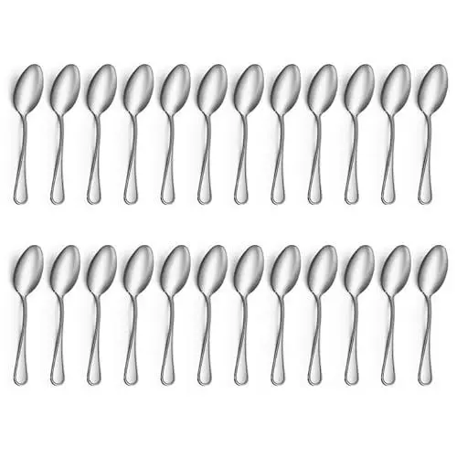 Produktbild: Teelöffel 24 Stück, Gifcomda Edelstah Kleine Löffel Set, Exquisit Spiegelpoliert Teelöffel/Kaffeelöffel/Espressolöffel/Dessertlöffel für Zuhause Restaurant Partei, Spülmaschinenfest（14cm）