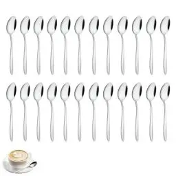 Produktbild: Teelöffel 24 Stück, Gymdin Edelstahl Kaffeelöffel, 13,5CM (5.3inch) Löffel, Kleine Löffel, Modernes Löffel Set für Haushalt/Küche/Restaurant, Spülmaschinenfest
