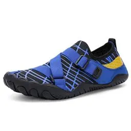 Produktbild: Teemie Badeschuhe Damen Wasserschuhe Herren Strandschuhe Unisex Schnell Trocknend Schwimmschuhe Aquaschuhe Surfschuhe Outdoor Wassersport Tauchen Surfen Traillaufschuhe Blau 43