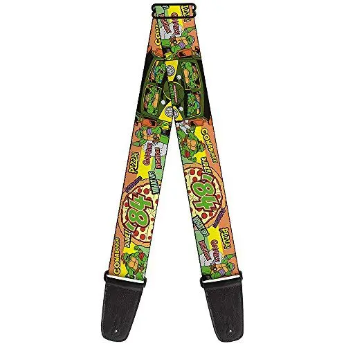 Produktbild: Teenage Mutant Ninja Turtles Ninja Turtles Pose14 84 Pizza Verbiage, 5,1 cm breiter Gitarrengurt (GS-WNT063)