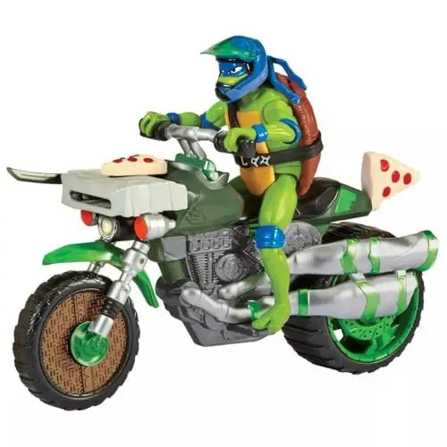 Produktbild: Teenage Mutant Ninja Turtles 83431CO Mutant Mayhem Ninja Kick Cycle mit exklusiver Leonardo Figur Jungen von 4 bis 7 Jahren und TMNT Fans