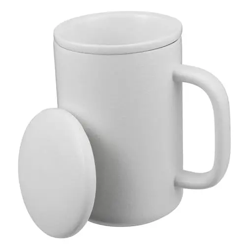 Produktbild: ABOOFAN 400ml Keramik Teetasse Deckel Infuser Becher Für Tee Stilvolle Wassertasse Teeschale Modernes Design