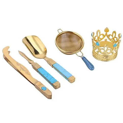 Produktbild: Gavigain Teezeremonie-Set aus Edelstahl, Retro-Design-Set Chinesisches Gongfu-Tee-Set Klassisches Tee-Service-Werkzeug für Zuhause und den Teeraum